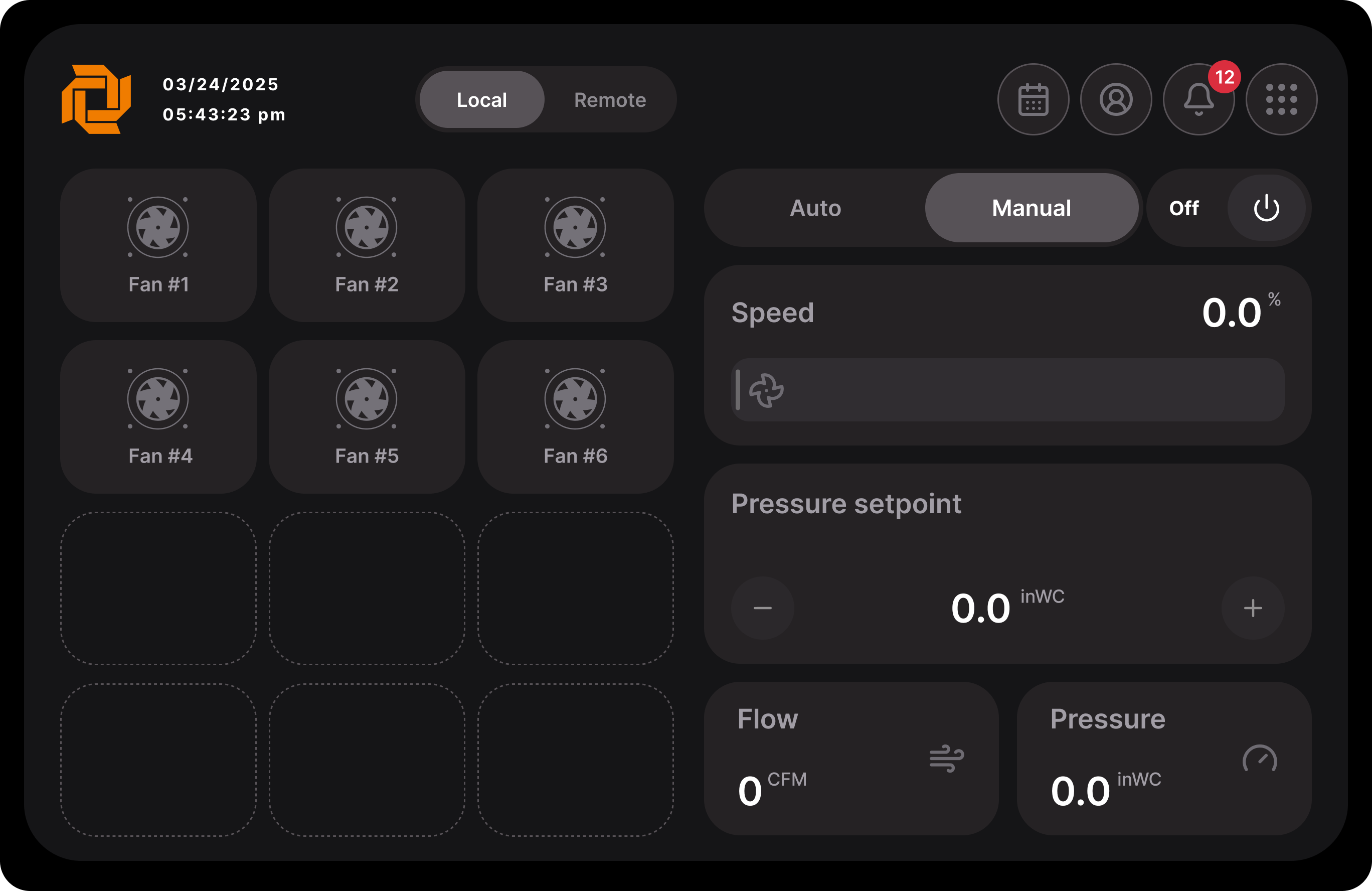 CreoCore HMI — Power off state
